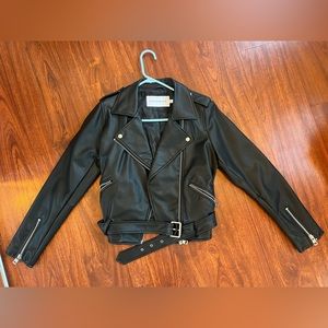 Calvin Klein Leather Moto Jacket